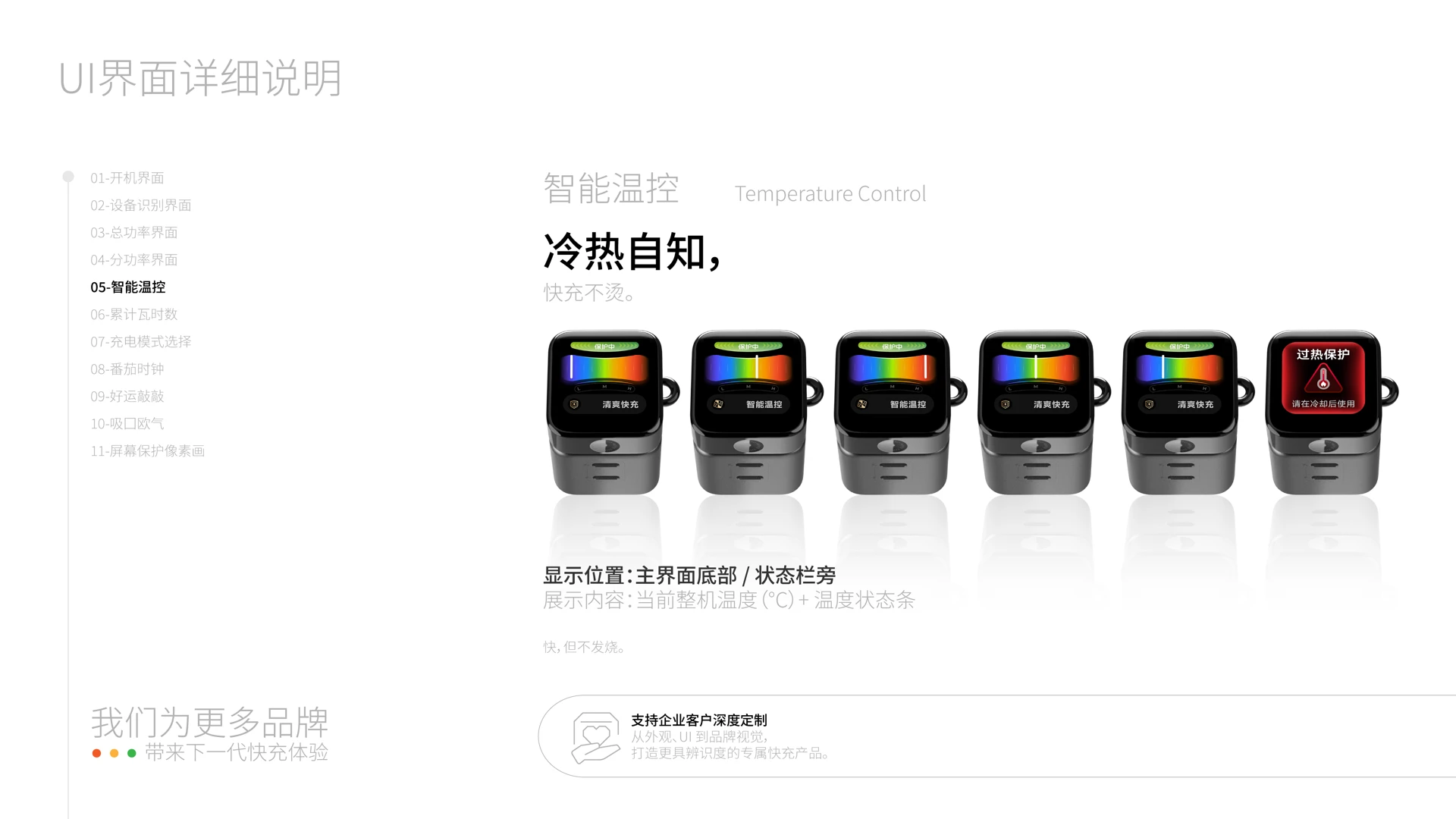 温度反馈与保护提示